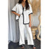 'Cassia' Half Sleeve Top and Pants Set - Celes Fashion